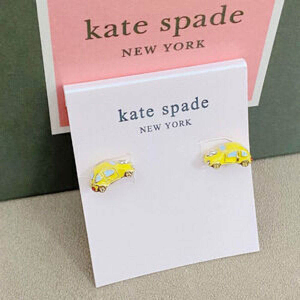 kate spade 3D Car Rhinestone Stud Earrings